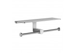 Paper holder Gessi Rilievo, double, wall mounted, with cover, chrome