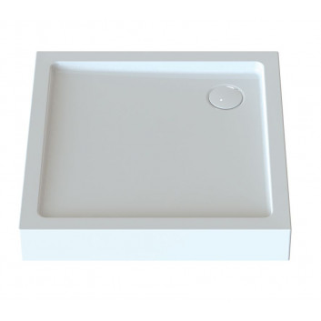 Square shower tray Sanplast Bza/FREE, 90x90cm, acrylic, white
