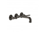 3-hole washbasin faucet Gessi Inciso, wall mounted, spout 210mm, without pop, chrome