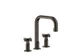 3-hole washbasin faucet Gessi Inciso, standing, height 240mm, without pop, uchwyty krzyżowe, chrome