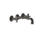 3-hole washbasin faucet Gessi Inciso, wall mounted, spout 210mm, uchwyty krzyżowe, chrome
