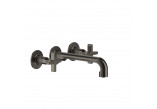 3-hole washbasin faucet Gessi Inciso, wall mounted, spout 210mm, without pop, chrome