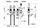 4-hole bath mixer Gessi Inciso, montaż na półce, Shower set, do przelewu z funkcją napełniania, chrome
