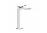 Washbasin faucet Gessi Rettangolo K, standing, height 299mm, spout 128mm, without pop, chrome