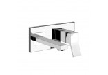 Washbasin faucet Gessi Rettangolo K, wall mounted, spout 147mm, component wall mounted, chrome