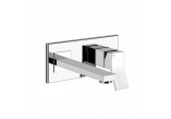 Washbasin faucet Gessi Rettangolo K, wall mounted, spout 207mm, component wall mounted, chrome
