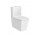 Bowl standing do kompaktu Roca Inspira Square Rimless, 64,5x37,5cm, drain double, bezkołnierzowa, white