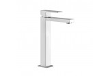 Washbasin faucet Gessi Rettangolo, standing, height 296mm, without pop, chrome