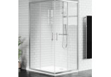 Door shower for cabin Novellini Zephyros A, 82-85cm, sliding, glass transparent, black profil