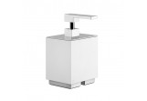 Soap dispenser w płynie Gessi Rettangolo, standing, white, finish chrome