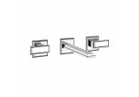 3-hole washbasin faucet Gessi Eleganza, wall mounted, spout 228mm, component wall mounted, chrome