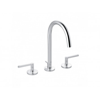 3-hole washbasin faucet Kludi Nova Fonte Puristic, standing, uchwyty proste, chrome