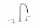 3-hole washbasin faucet Kludi Nova Fonte Puristic, standing, uchwyty proste, chrome