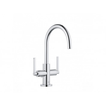 3-hole washbasin faucet Kludi Nova Fonte Puristic, standing, uchwyty proste, chrome