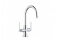 3-hole washbasin faucet Kludi Nova Fonte Puristic, standing, uchwyty proste, chrome