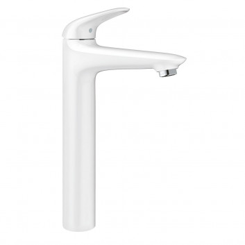 Washbasin faucet Grohe Eurostyle, standing, height 334mm, moon white/chrome