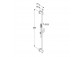 Shower set Kludi Nova Fonte Puristic, rail z handshower i wężem, chrome