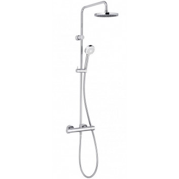 Shower set Kludi Logo Dual Shower, mixer thermostatic, wall mounted, chrome