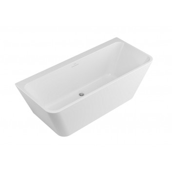 Bathtub freestanding wallmounted Excellent Lila 2.0, 170x75cm, acrylic, z overflow, white