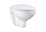 Wall-hung wc Grohe Bau Ceramic, 53x37cm, bez kołnierza, with soft-close WC seat, alpine white