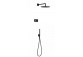 Elektroniczny shower set Tres Shower Technology, concealed, thermostatic, overhead shower 300mm, black mat 