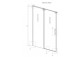 Door shower for recess installation Radaway Nes 8 Black DWB 90, right, folding, glass transparent, 900x2000mm, black profil