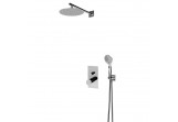 Shower set Bruma Lusa, concealed, 2 wyjścia wody, overhead shower 250mm, holder bez dźwigni, sunrise