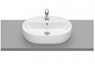 Countertop washbasin Roca Gap Round, 55x40cm, z overflow, battery hole, white