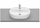 Countertop washbasin Roca Gap Round, 55x39cm, z overflow, white