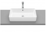 Countertop washbasin Roca Gap Round, 55x39cm, z overflow, white