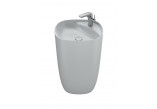 Washbasin standing Roca Beyond, 50x45cm, Finceramic, without overflow, battery hole on the right, white