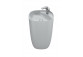 Washbasin standing Roca Beyond, 50x45cm, Finceramic, without overflow, battery hole on the right, white