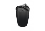 Washbasin standing Roca Beyond, 50x45cm, Finceramic, without overflow, battery hole on the right, onyks