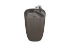 Washbasin standing Roca Beyond, 50x45cm, Finceramic, without overflow, battery hole on the right, cafe