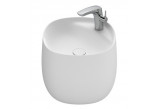 Washbasin wall mounted Roca Beyond, 46x47cm, Finceramic, without overflow, white mat