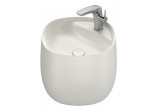 Washbasin wall mounted Roca Beyond, 46x47cm, Finceramic, without overflow, beżowy
