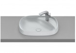 Countertop washbasin Roca Beyond, 59x46cm, Finceramic, without overflow, perła