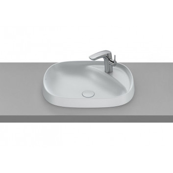 Countertop washbasin Roca Beyond, 59x46cm, Finceramic, without overflow, white