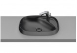 Countertop washbasin Roca Beyond, 59x46cm, Finceramic, without overflow, onyks