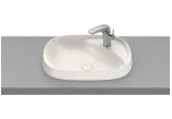 Countertop washbasin Roca Beyond, 59x46cm, Finceramic, without overflow, beżowy