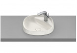 Countertop washbasin Roca Beyond, 45x45cm, Finceramic, without overflow, beżowy