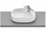 Countertop washbasin Roca Beyond, 59x46cm, Finceramic, without overflow, white mat