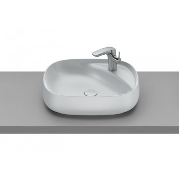 Washbasin wall mounted Roca Beyond, 46x47cm, Finceramic, without overflow, white