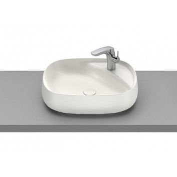 Washbasin wall mounted Roca Beyond, 46x47cm, Finceramic, without overflow, white