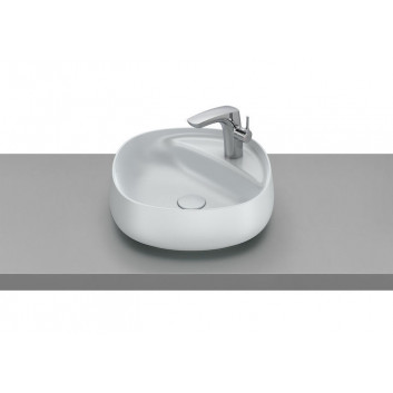 Countertop washbasin Roca Beyond, 59x46cm, Finceramic, without overflow, white