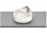 Countertop washbasin Roca Beyond, 46x46cm, Finceramic, without overflow, beżowy