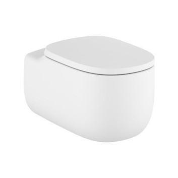 Wall-hung wc Roca Beyond, bezrantowa, 58x40cm, Maxi Clean, white