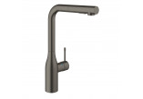 Sink mixer Grohe Essence, height 348mm, pull-out spray, 2 strumienie, brushed hard graphite
