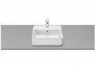Countertop washbasin Roca Gap, rectangular, 42x39cm, z overflow, battery hole, white