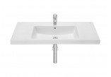 Washbasin wall mounted Roca Gap Square, 80x46cm, z overflow, battery hole, white